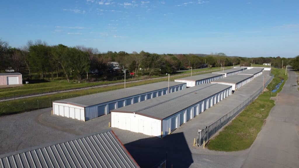 Self storage units at Click Storage in McAlester OK with secure drive-up access and clean outdoor facility